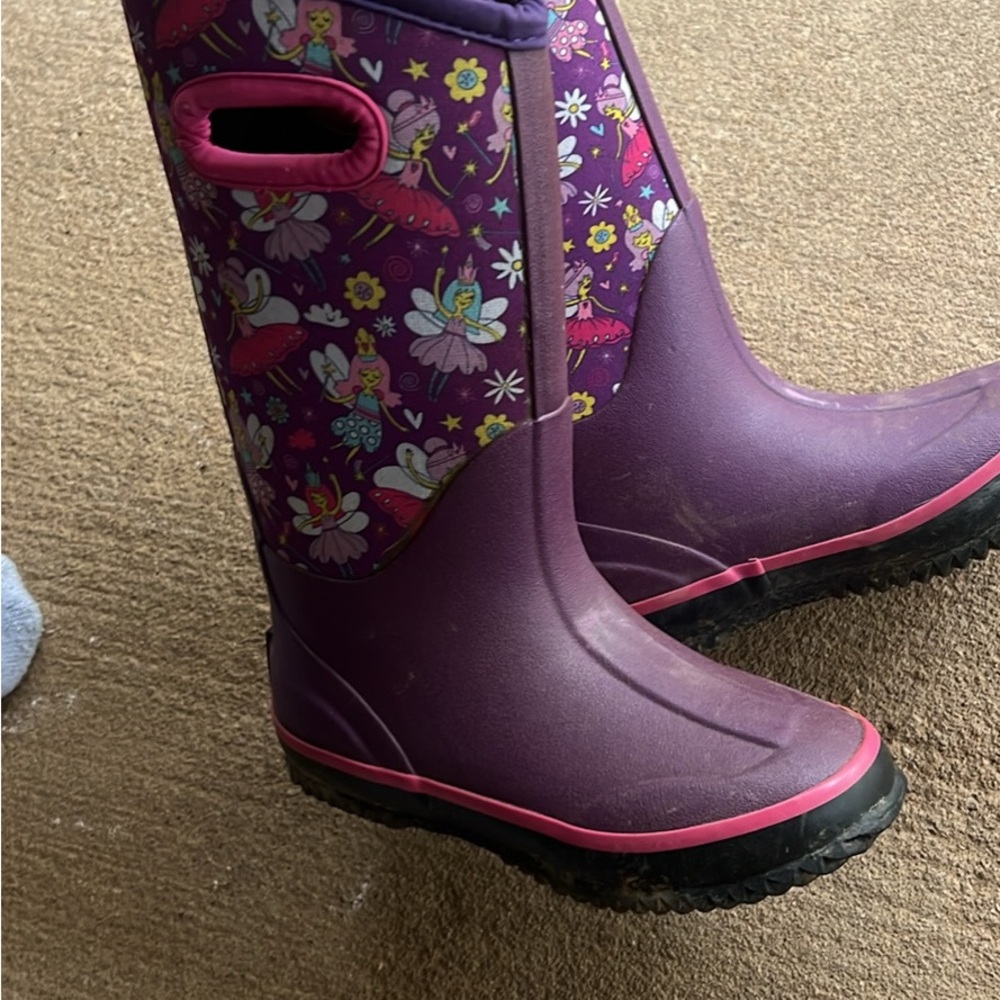 Lone Cone Purple Floral Fairy Rain Boots